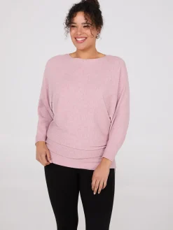 3/4 Dolman Sleeve Ottoman Stitch Sweater