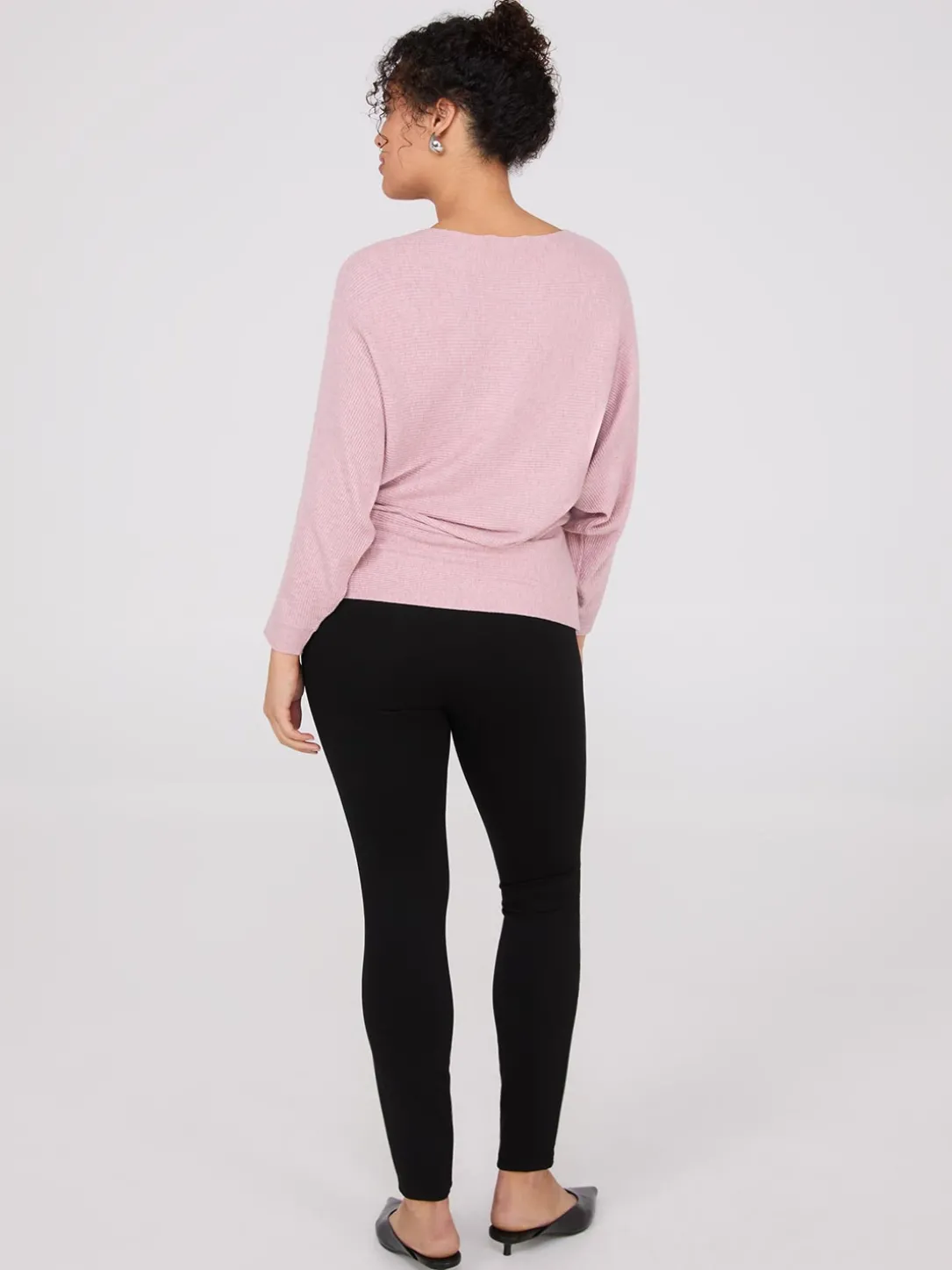 3/4 Dolman Sleeve Ottoman Stitch Sweater