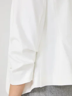 3/4 Ruched Sleeve Blazer