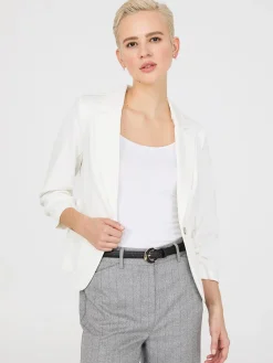 3/4 Ruched Sleeve Blazer