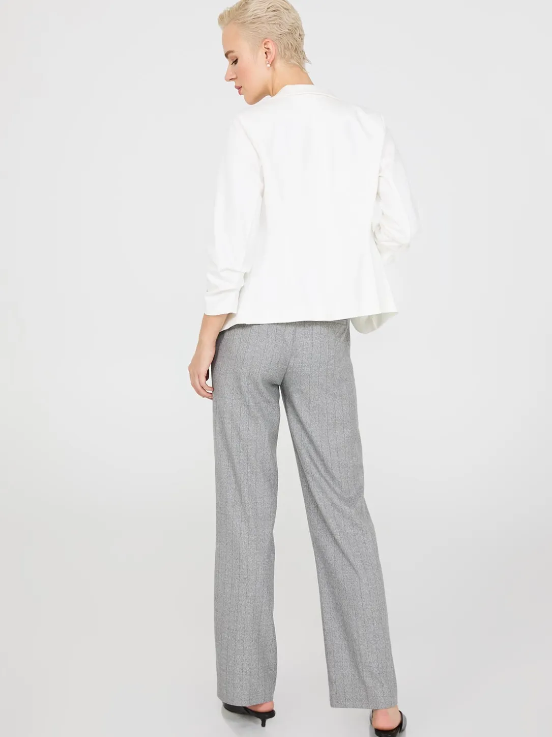 3/4 Ruched Sleeve Blazer