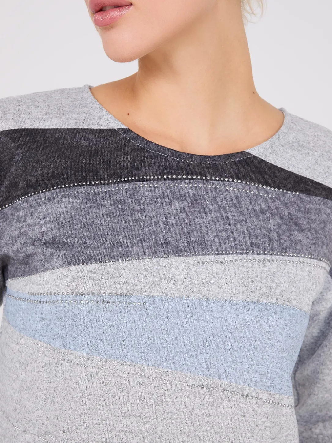 Abstract Colour Block Top With Stud Details