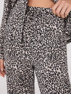 Animal Print Button-Down Pajama Set