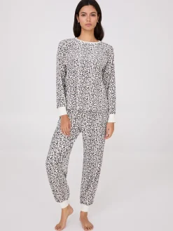 Animal Print Velour Pajama Set