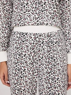 Animal Print Velour Pajama Set
