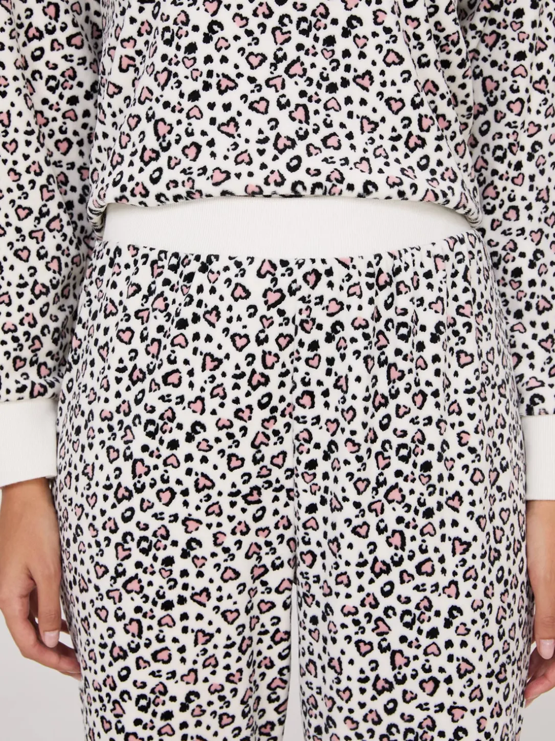 Animal Print Velour Pajama Set