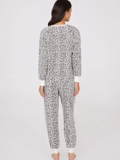 Animal Print Velour Pajama Set