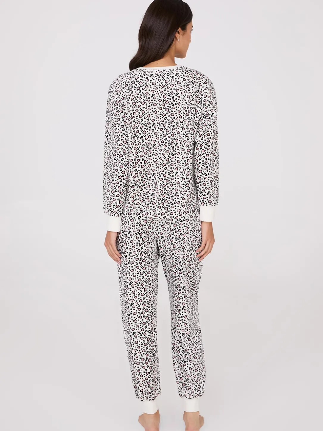 Animal Print Velour Pajama Set