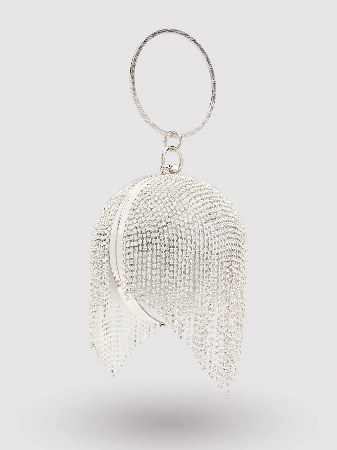 Ball Shaped Bag With Jewelled Fringe