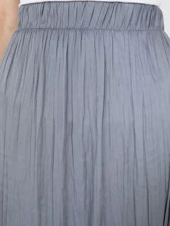 Broomstick Pleated Satin Skirt