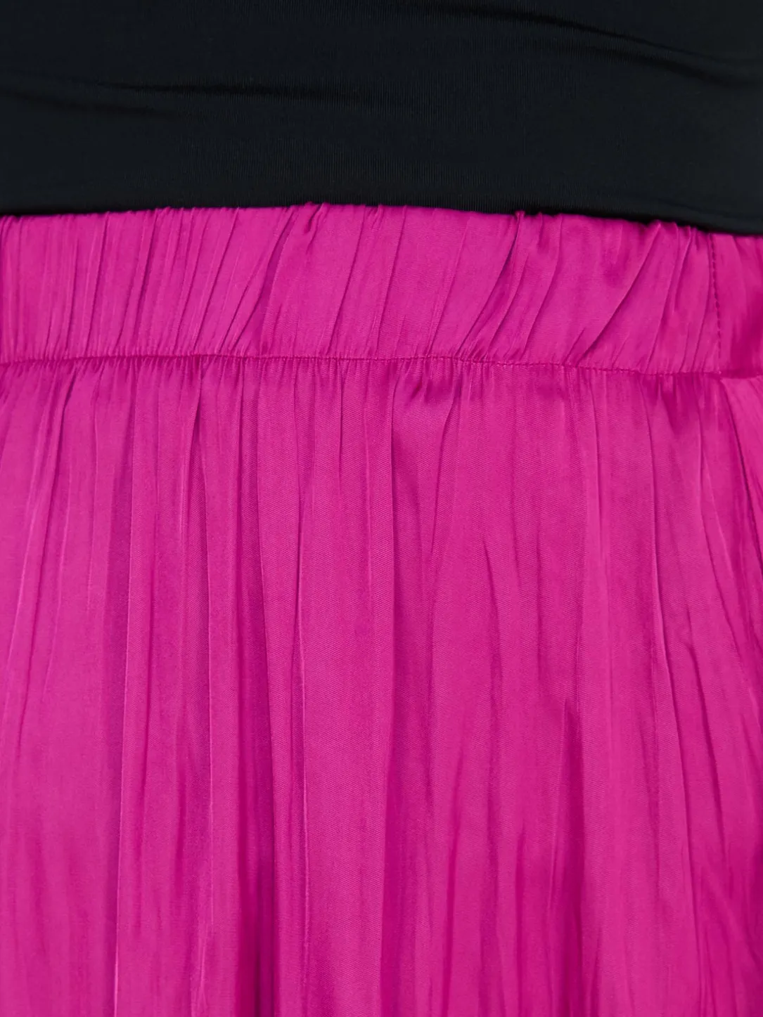 Broomstick Pleated Satin Skirt