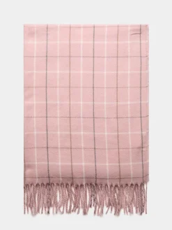 Brushed Grid Print Scarf