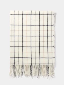 Brushed Grid Print Scarf