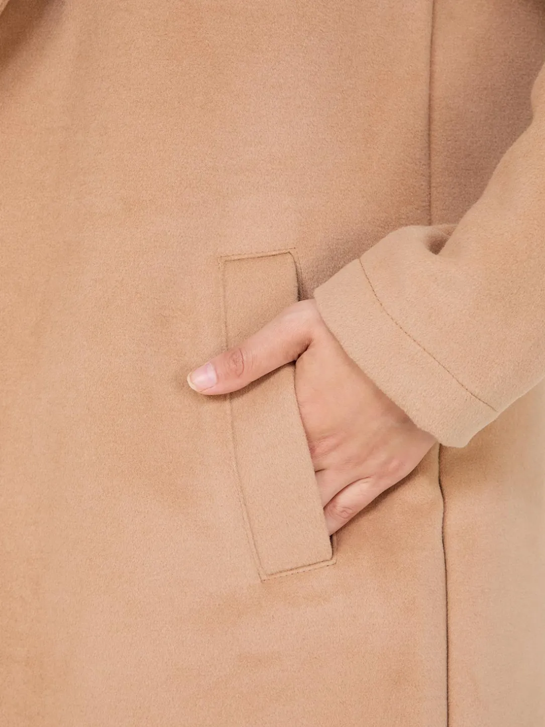 Brushed Open Front Car Coat