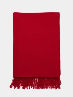 Brushed Scarf With Fringe Edges