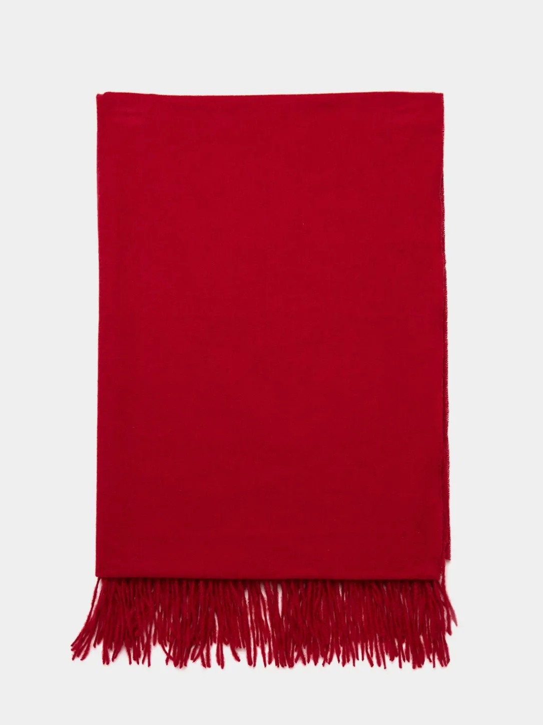 Brushed Scarf With Fringe Edges