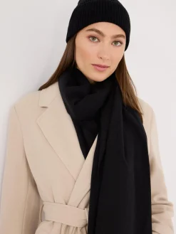 Brushed Scarf With Fringe Edges