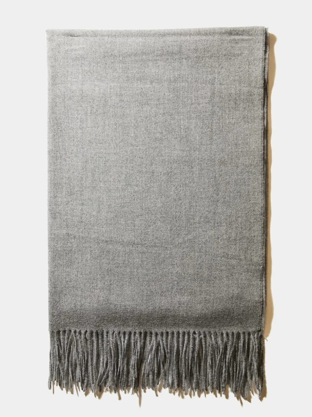 Brushed Scarf With Fringe Edges