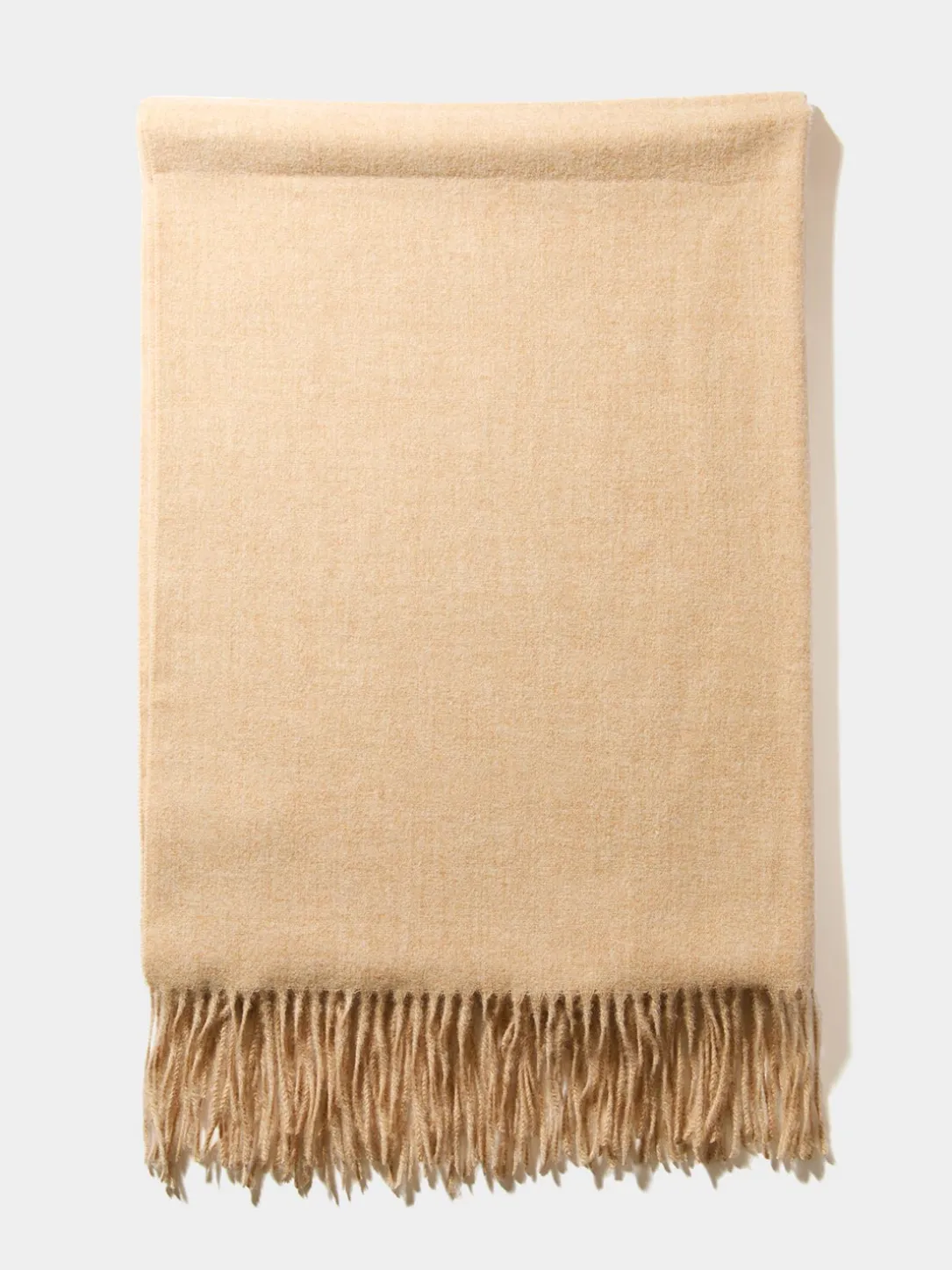 Brushed Scarf With Fringe Edges