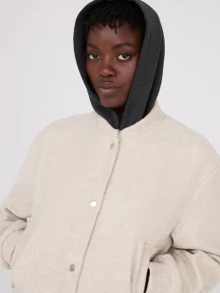 Button-Front Bomber Jacket
