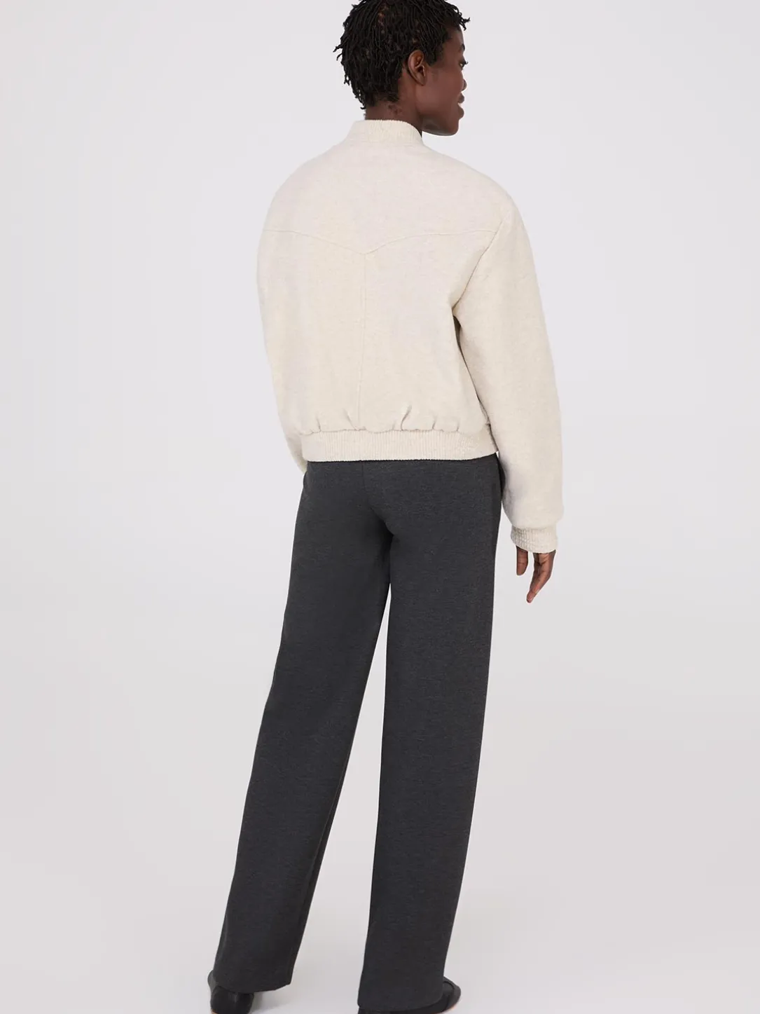 Button-Front Bomber Jacket