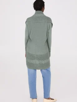 Cable Knit Shawl Cocoon Cardigan