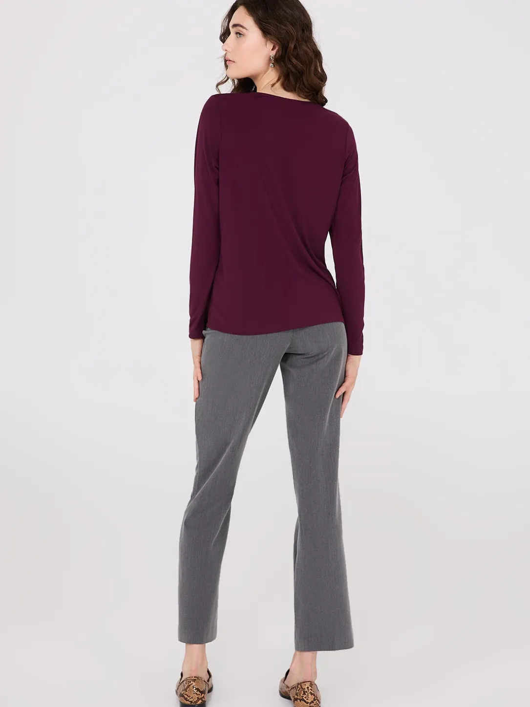 Chain Keyhole Long Sleeve Top