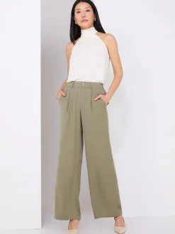 Classic Rise Wide-Leg Pants