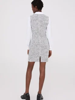Collared Boucle 2-Fer Sheath Dress