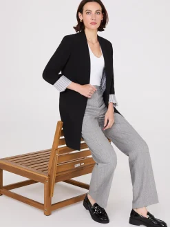 Collarless Open Blazer