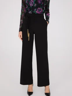 Crepe Pants With Sash