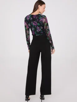 Crepe Pants With Sash