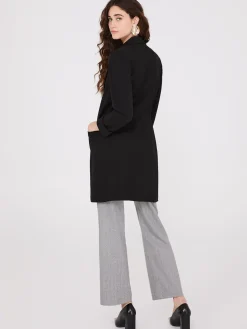 Cuffed 3/4 Sleeve Long Blazer