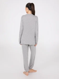 Dolman Sleeve Melange Pajama Set