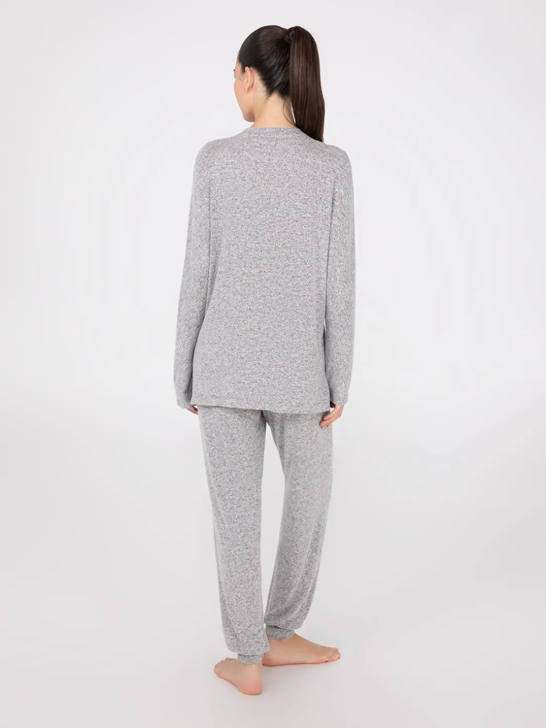 Dolman Sleeve Melange Pajama Set