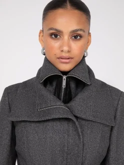 Double Collar 3/4 Coat