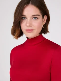 Double Layer Mock Neck Long Sleeve Top