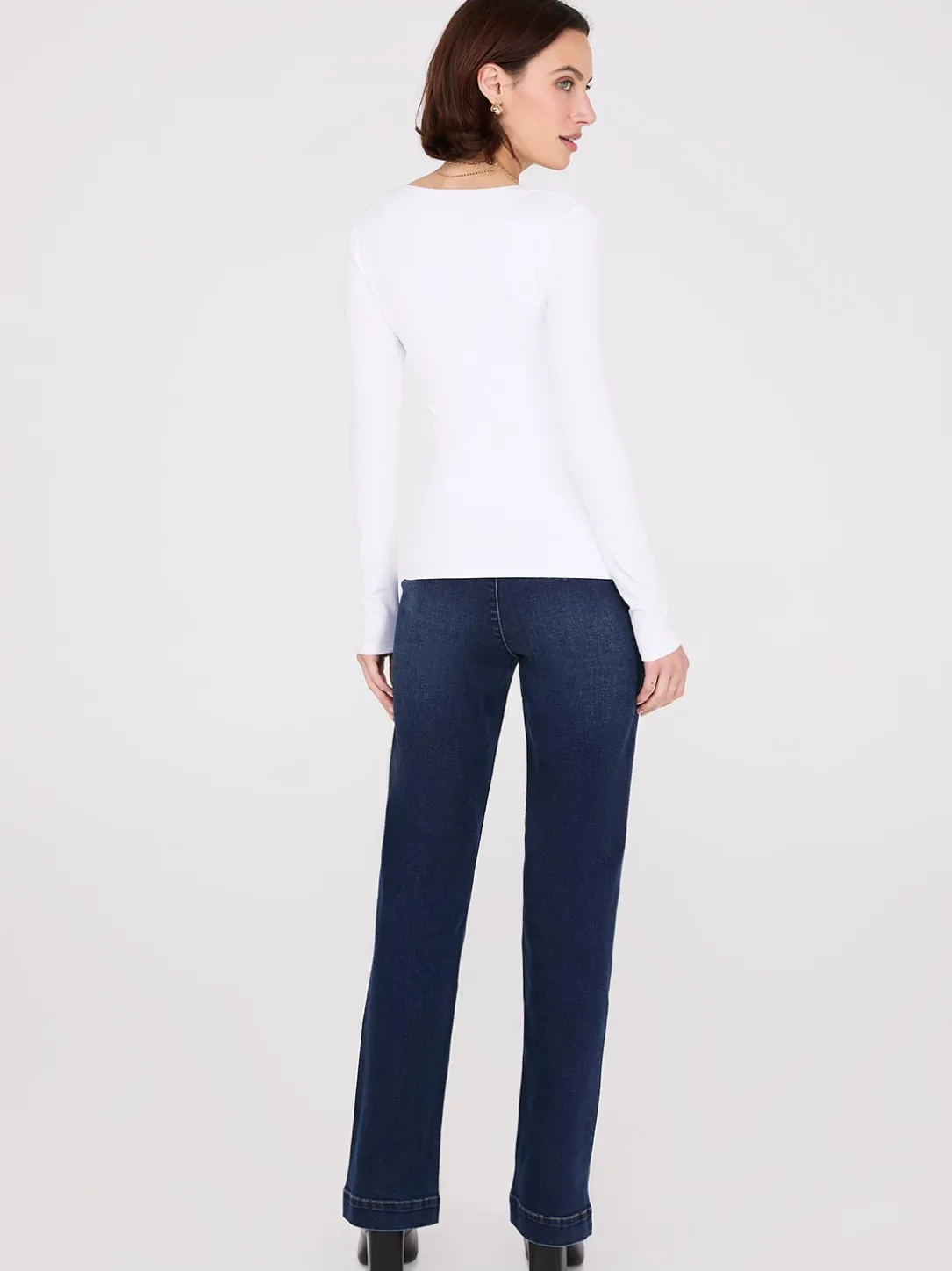 Double Layer V-Neck Long Sleeve Top