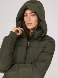 Drawstring Waist Puffer Jacket