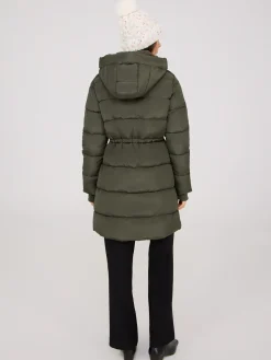 Drawstring Waist Puffer Jacket