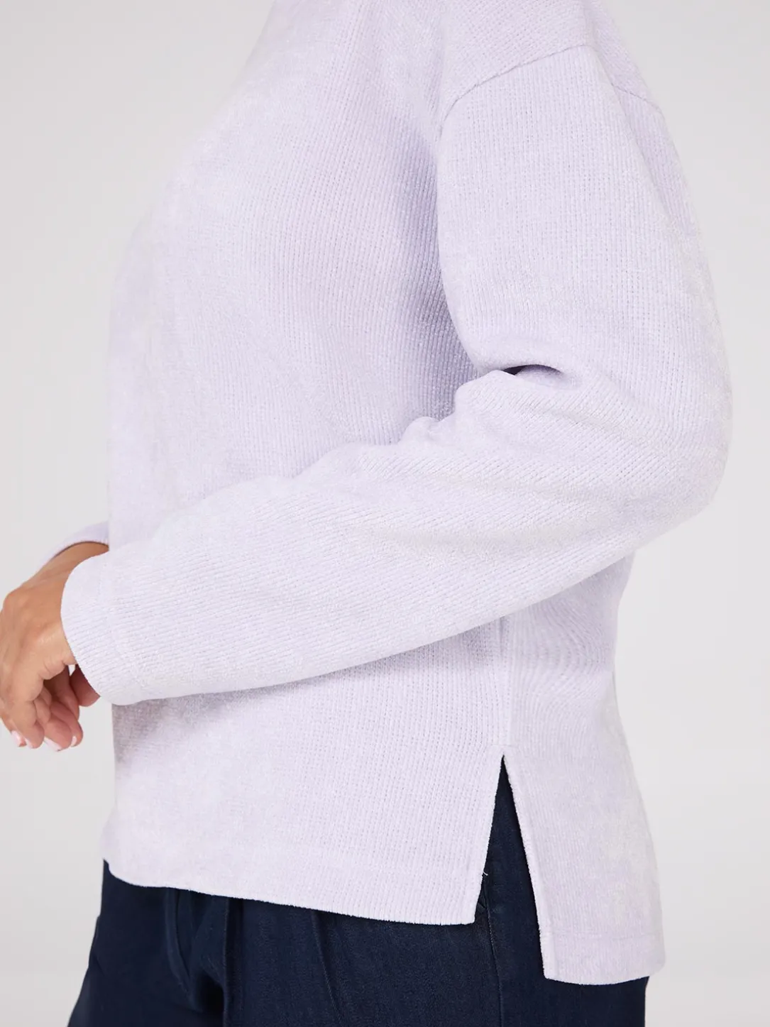Drop Shoulder Chenille Top