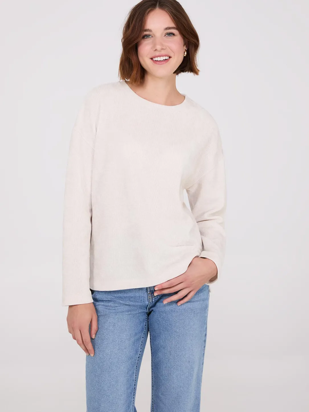 Drop Shoulder Chenille Top