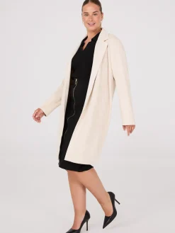 Exposed Zipper Front Pencil Skirt