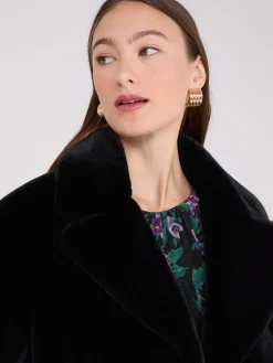 Faux Fur Mid-Length Coat