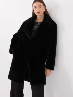 Faux Fur Mid-Length Coat