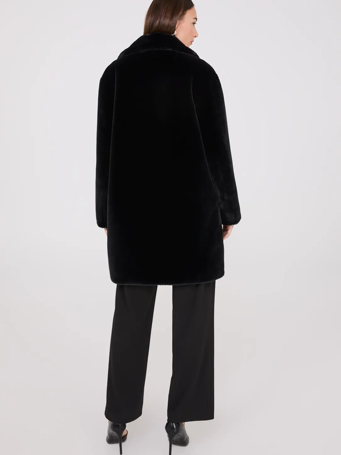 Faux Fur Mid-Length Coat