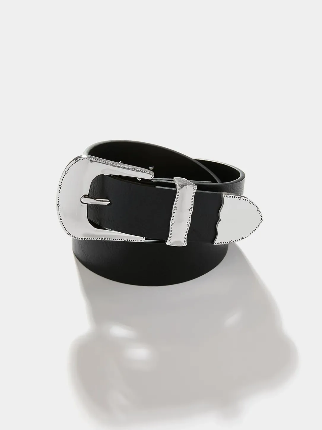 Faux Leather Horseshoe Buckle Belt