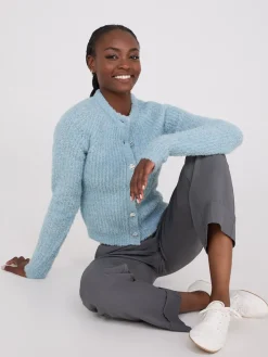 Faux Wool Raglan Cardigan