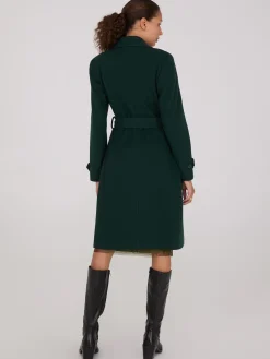 Faux Wool Wrap Coat