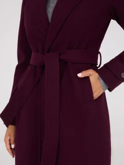 Faux Wool Wrap Coat